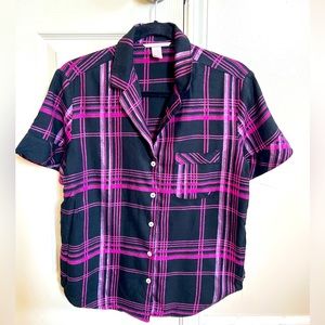 NWOT Victoria’s Secret pink and black pajama set. Size XS.